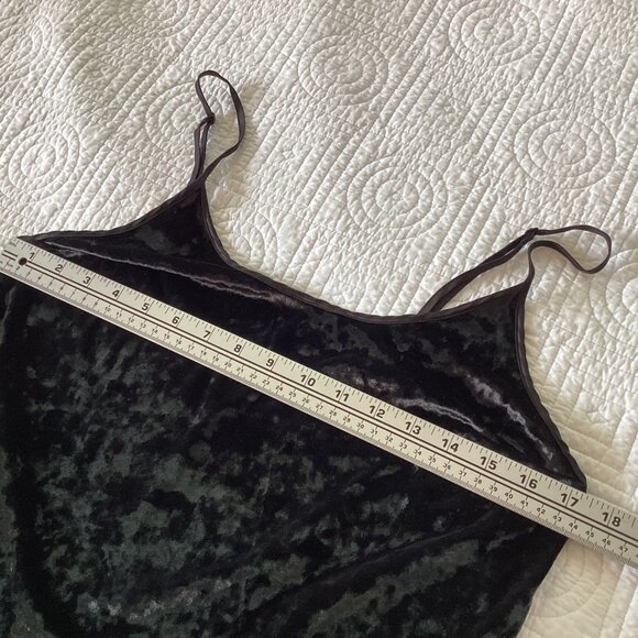 Victoria's Secret Velvet black slip dress Spaghetti Strap Slip Dress Size M/L - Picture 8 of 12
